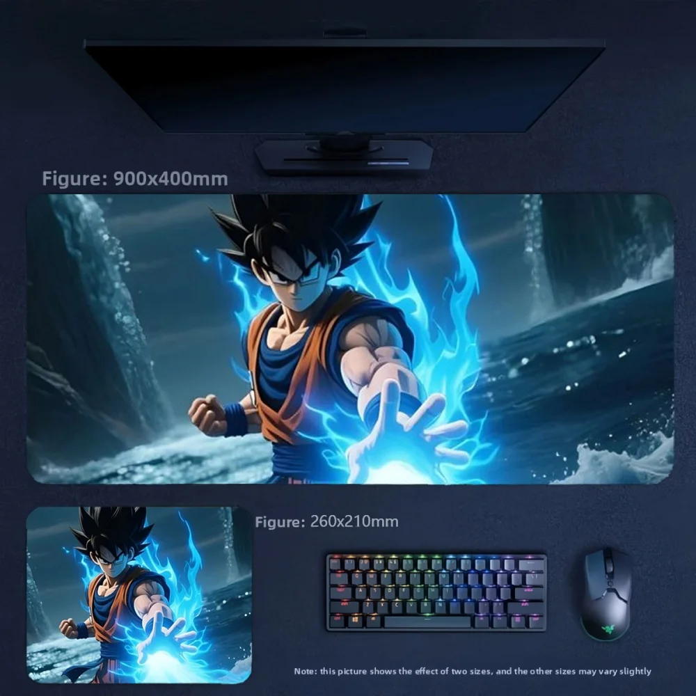 Cartoon Hot Blood Animation Dragon Ball Goku Series Leather Office Mouse Pad Creative Comic Large Size 90x45cm Non-slip Tablemat