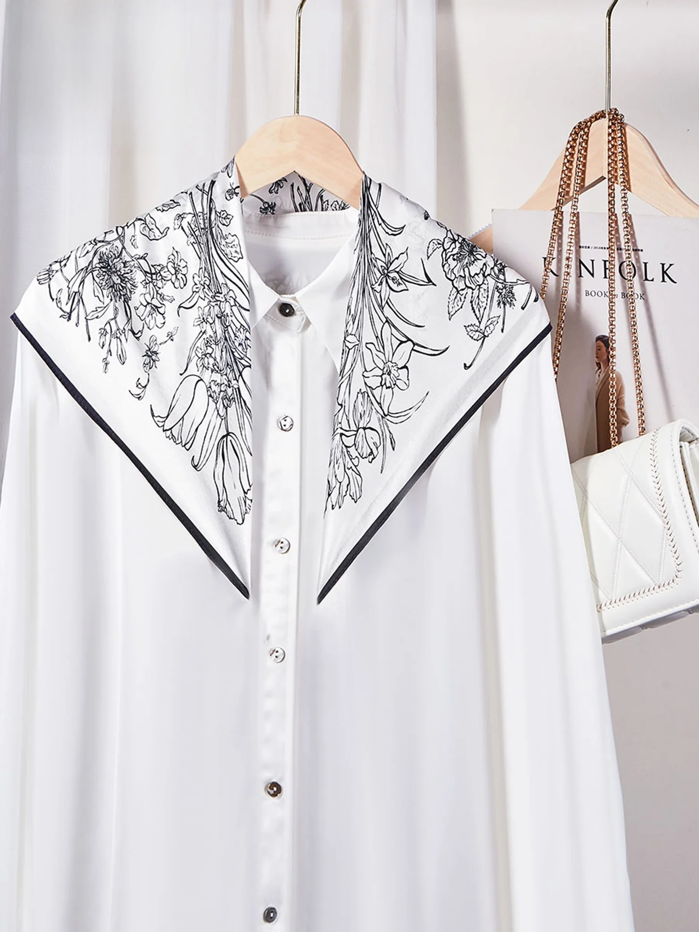 pier-cardin-silk-scarf-women's-fashionable-spring-new-lightweight-luxury-silk-silk-square-scarf-floral-print-comfort