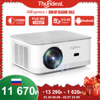 ThundeaL Portable Mini Projector TD92 Pro FHD 1080P Full HD Beam 4K Video WiFi Android Projector TD92Pro 3D Movie Home Theater