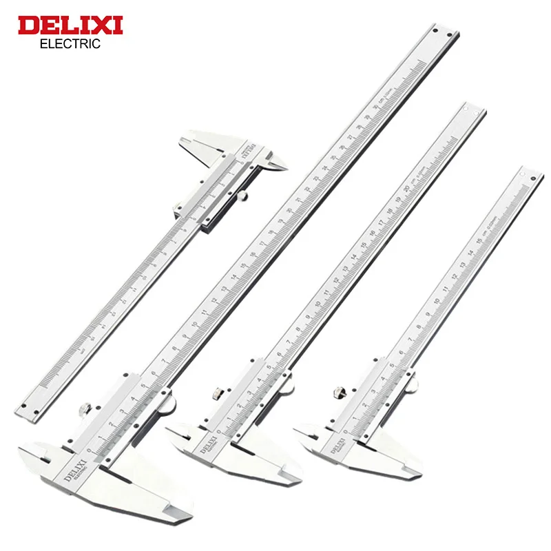 DELIXI ELECTRIC High Precision Caliper Stainless Steel Durable Inspection Tool Height and thickness measuring MachineryToolRuler