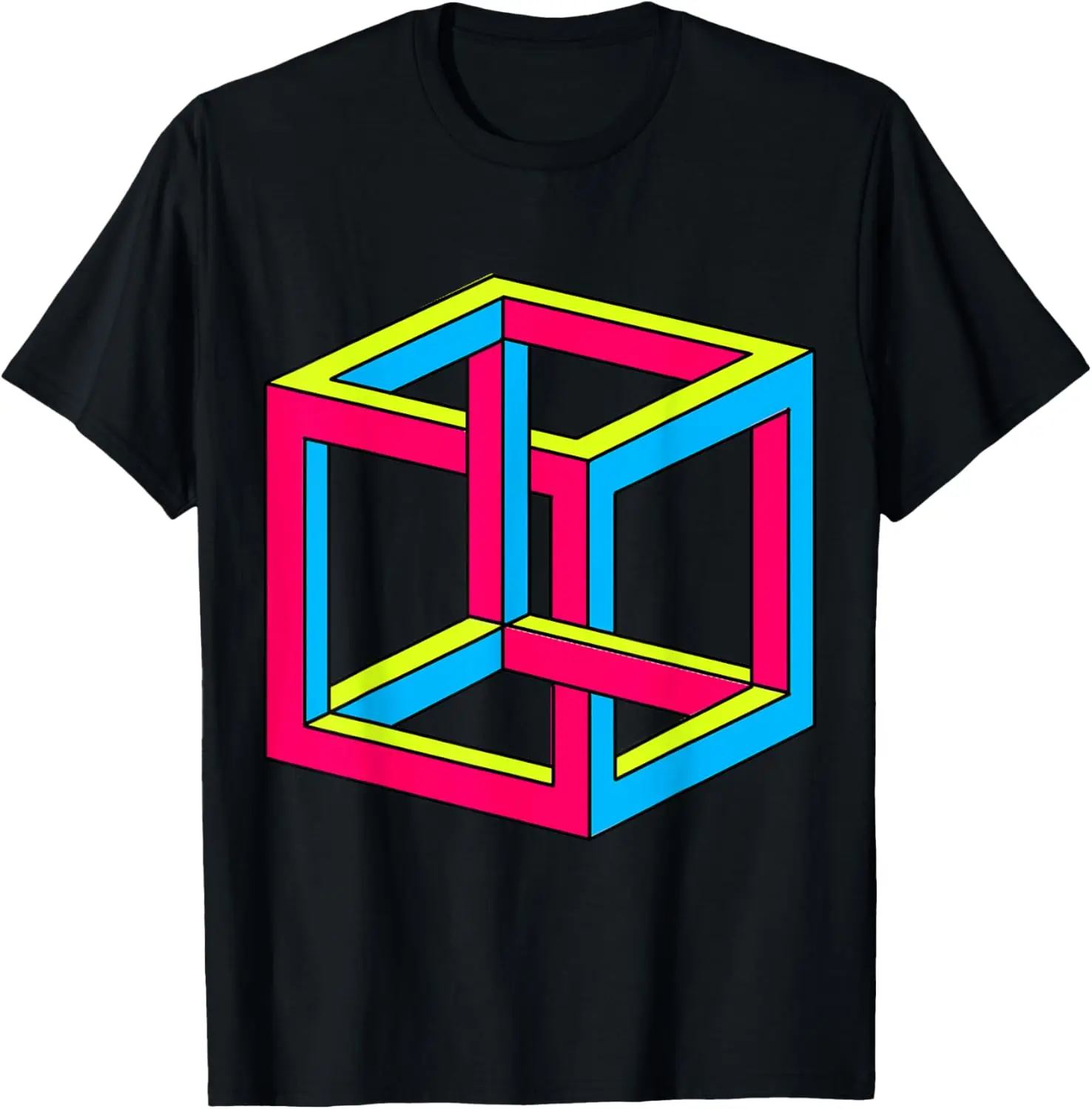 Sheldon Impossible Cube Optical Illusion Art Gift T-Shirt