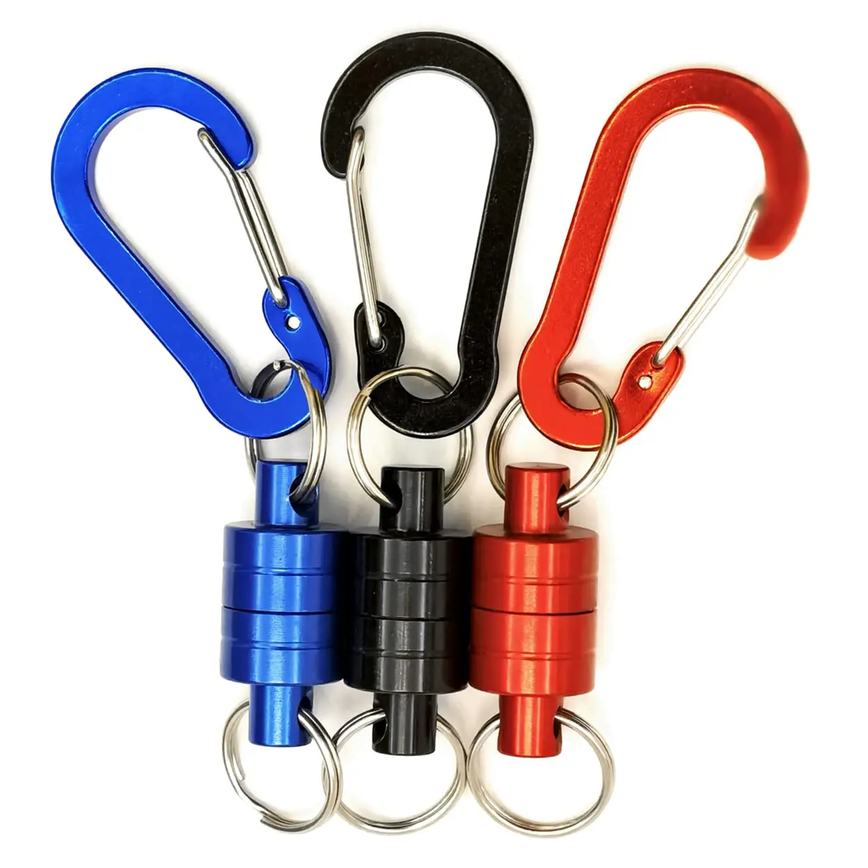 

POWERFUL MAGNETIC KEYCHAIN Super Strong Magnet Split Rings Keychain Hook Hangers Magnetic Net Release Holder/Refrigerator Magnet