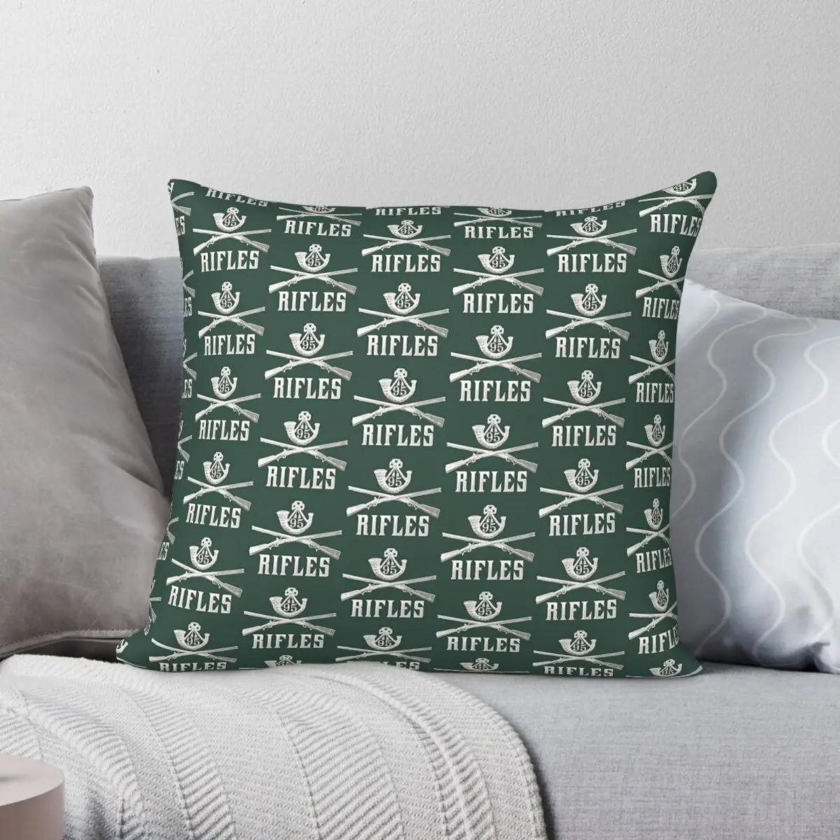 95th Rifles Brigade Square Pillowcase Polyester Linen Velvet Printed Zip Decor Throw Pillow Case Sofa Cushion Case
