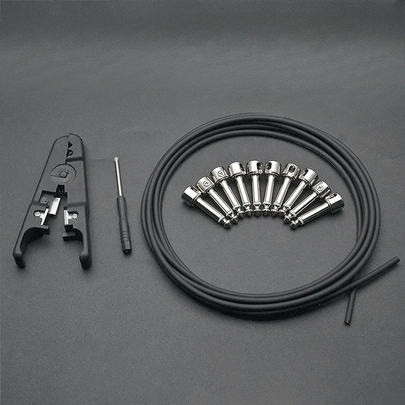 

10 Solderless Cable Kits Connections Design Guitar DIY Guitar Pedal Patch Cable Kit Chrome Cap Jack 3M Cable