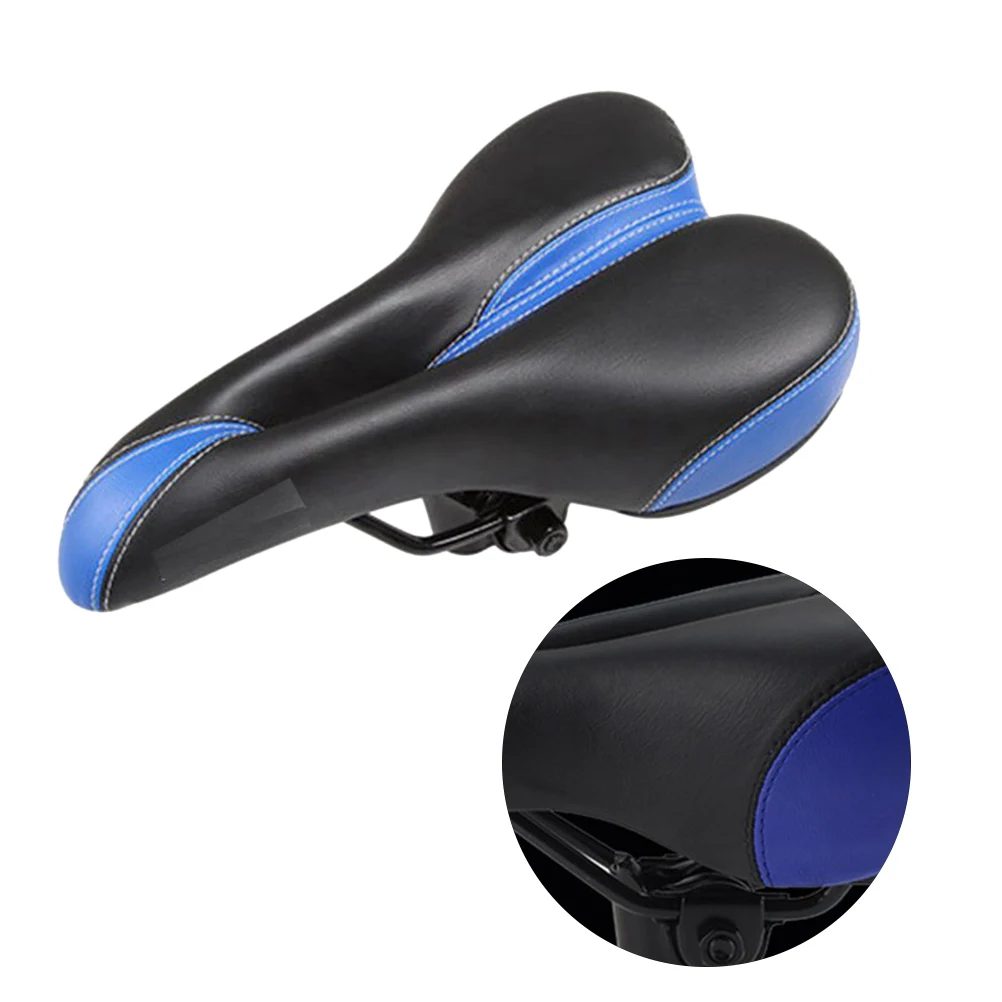 

Mountain Bike Seat for Women Extra Wide Bicycle Cushion Road Saddle Comfortable Blue Child