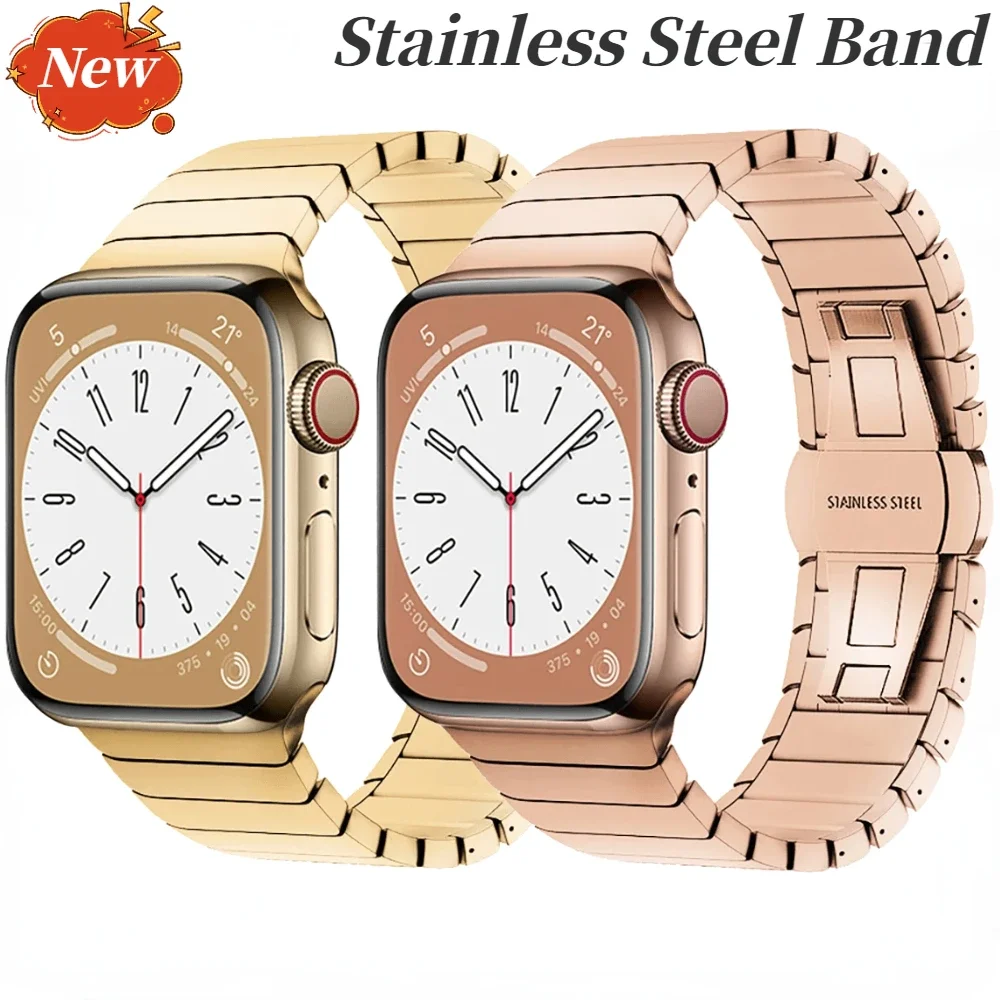 

Metal Link Strap For Apple Watch Band 45mm 46mm 49mm 44mm 41mm 40mm 42mm Stainless Steel Belt iWatch Ultra 10 9 8 7 6 5 4 3 SE