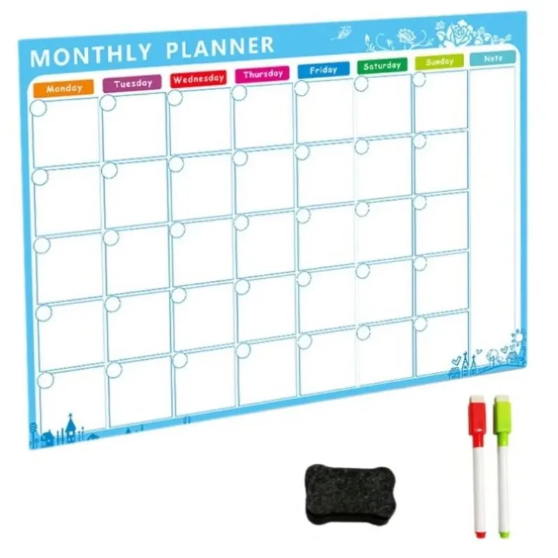 Custom Children's Double Sided Magnetic Dry Wipe Weekly Planner