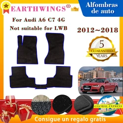 Car Floor Mats Fit For Audi A6 C7 4G 2014~2018 2012 2013 Carpets Footpads Anti-slip Cape Carpets Rugs Foot Pads Auto Accessories