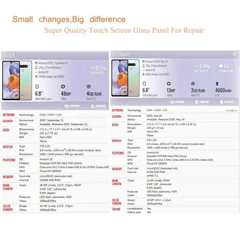 Náhradní sklo pro LG K9 K41S K50S K61, dotykové sklo, přední, vnější, pro LG Stylo 6 Q730 K71, s lepidlem OCA. 10 nejlepší prodej Panel LG Q6 - №4