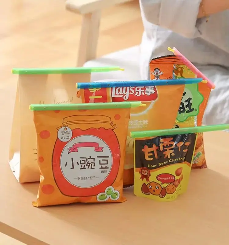 

food bags clip Bag Clip Food Snack Bag Sealing Clip Sealing Stick Food Preservation Sealer Reusable Kitchen Storage Organizer