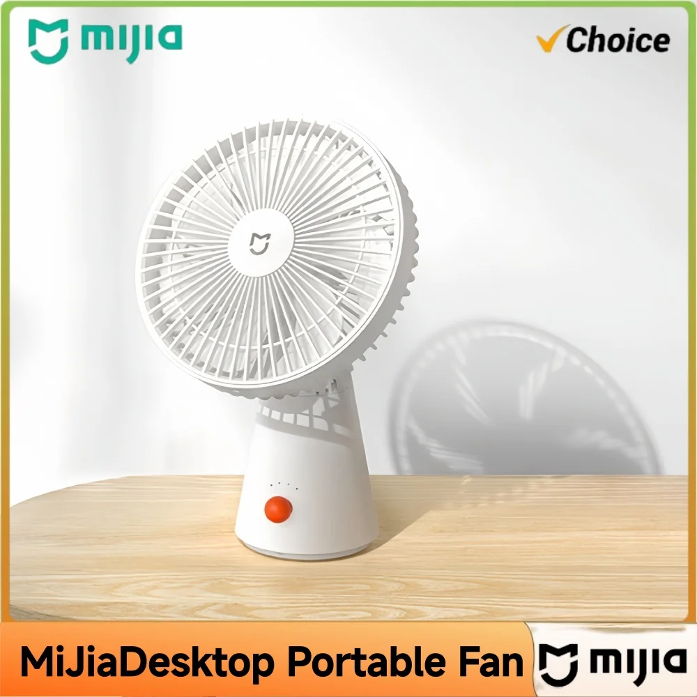 

Портативный настольный вентилятор MiJia, перезаряжаемый через USB, ручной мини-вентилятор, беспроводной, для охлаждения воздуха, маленький вентилятор, 4 скорости