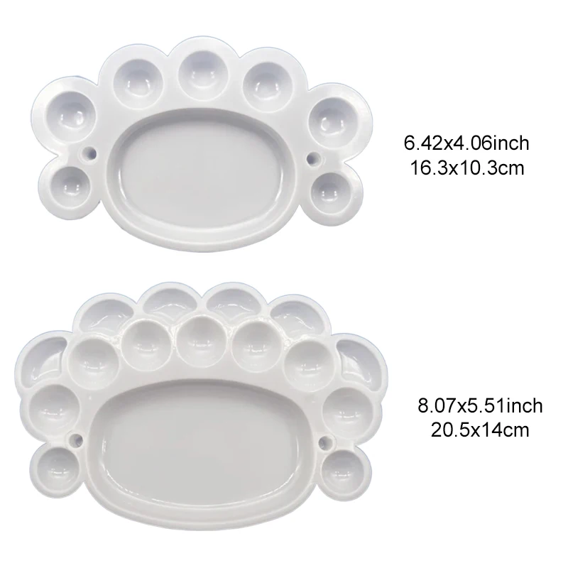 Painting Palette Reusable Foot Shape Plastic Paint Tray for Painting Enthusiasts Art Supplies Essential Office School TMZ