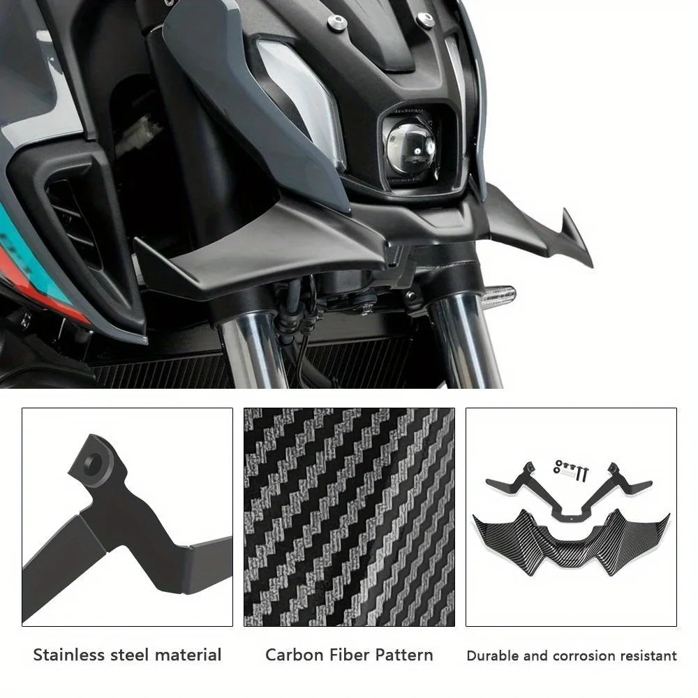 Motorcycle Front Spoiler Wing Kit Compatible with Yamaha MT-07 2021-2024 Downforce Fairing Accessories - view 6