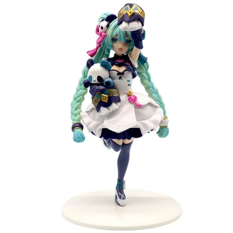 Anime Gadis Cantik Hatsune Miku Karakter Buatan Tangan Mode Ulang Tahun Hadiah Natal Hatsune Miku Model PVC Dekorasi Desktop