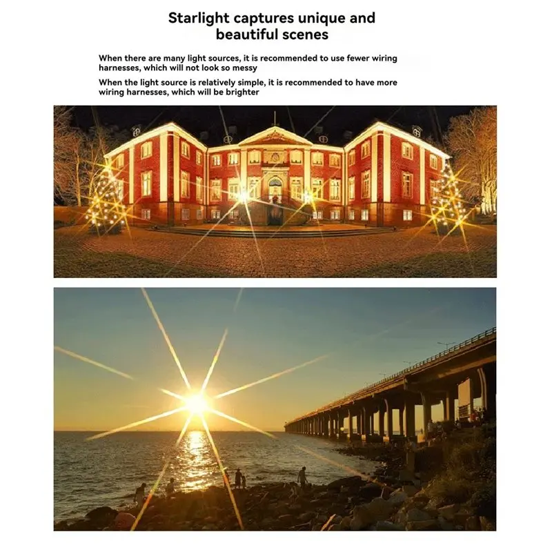 【SLEEK 】فلتر كاميرا Starlight 52 مم Star 6X Point Star Effects لتحسين المشاهد الليلية ومصدر الضوء #4
