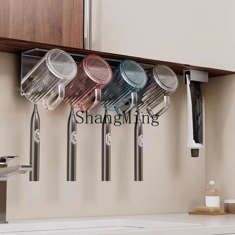 

ZYY Household Shelf Wall-mounted non-punching toilet Wash table Mirror cabinet Storage rack