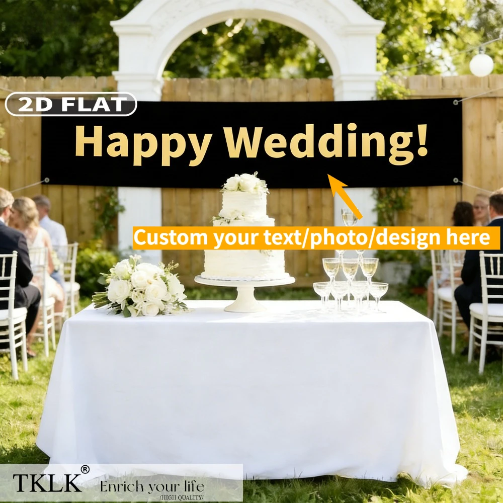 

2D Flat 1pc Custom Photo Party Banner, 15.74x78.74 Inch & 20.1x118.1 Inch, Ideal for Rooms, Gardens & Outdoor Celebrations