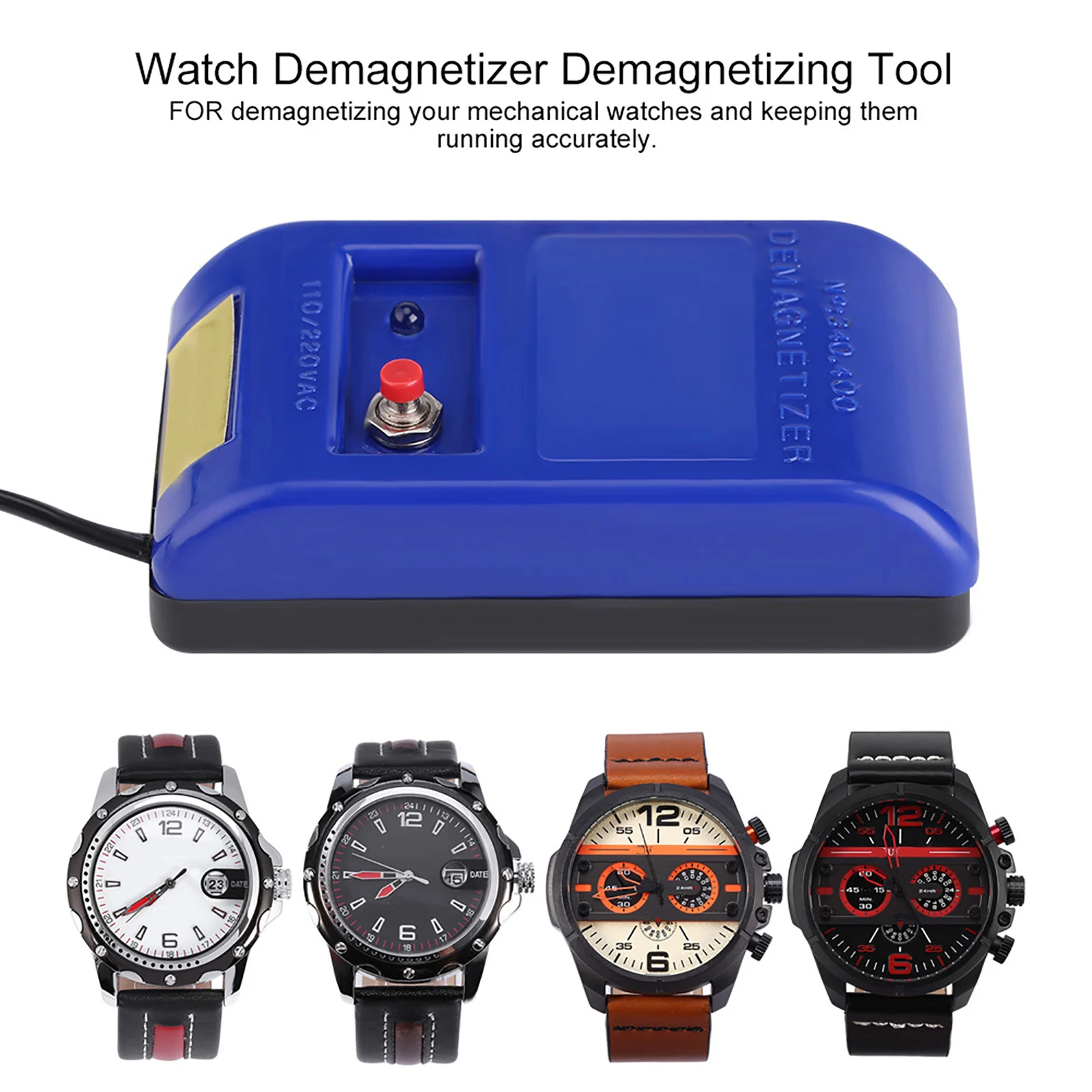 Demagnetizer Professional Mechanical Wristwatch Demagnetizer Watch Repair Demagnetizing Tool 110/220v Watch Repair Demagnetizer