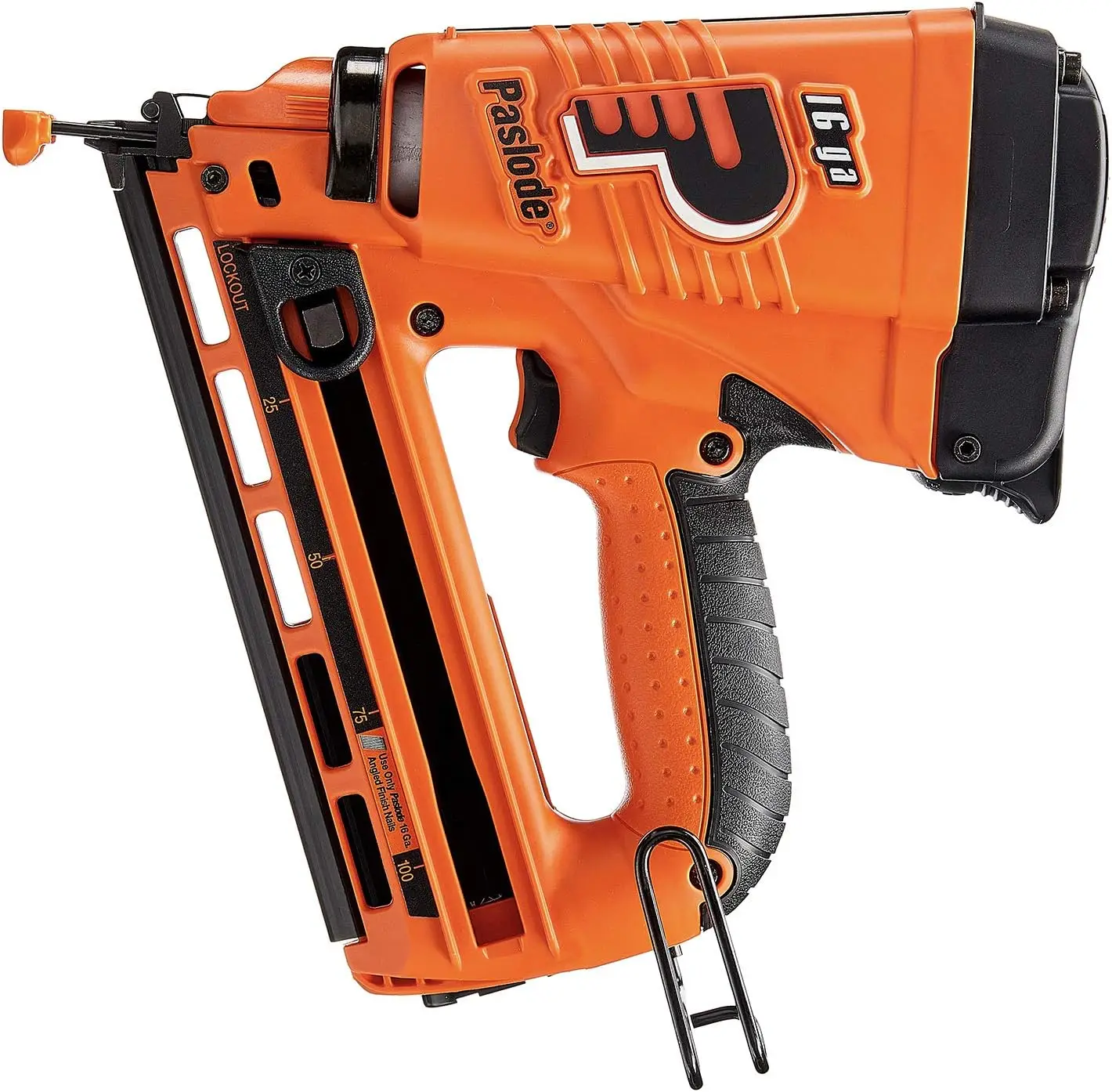 Cordless Finish Nailer 16 Gauge Angled Battery and Fuel Cell Powered No Compressor Needed for Added Comfort and Control