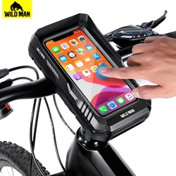 WILD MAN Bike Bag Waterproof Touch Screen Phone Case 6.8