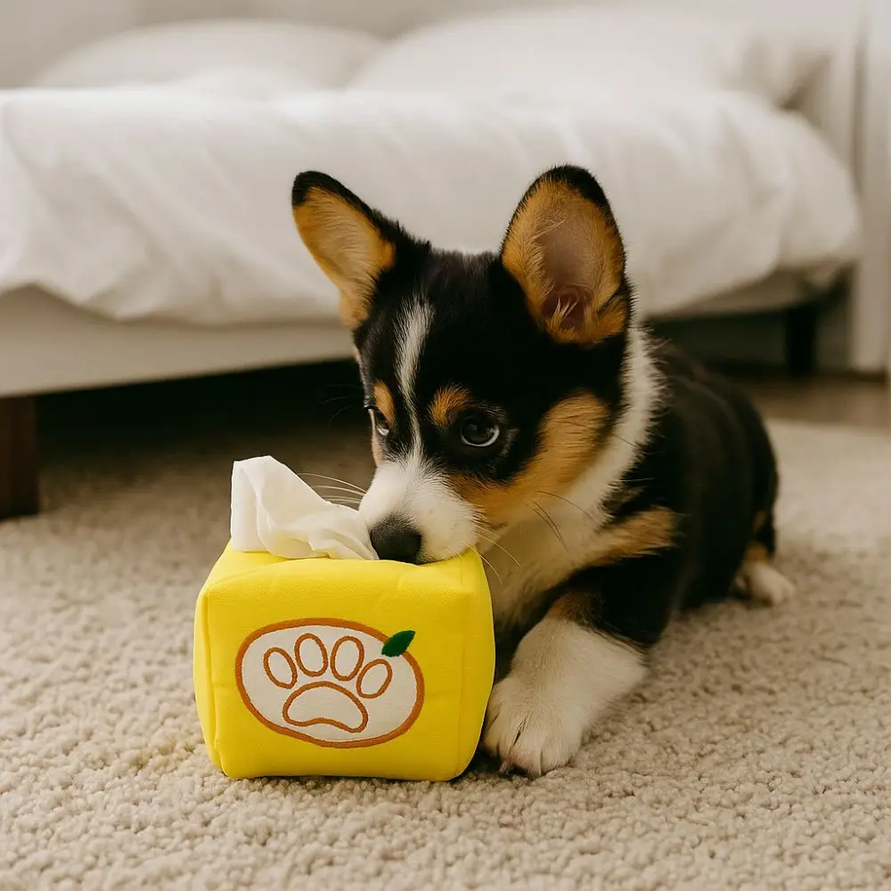 

Bite Resistant Pet Leakage Sniffing Toy Sound Square/Rectangle Dog Hide Food Puzzle Toy Thickening Dog Training Toy