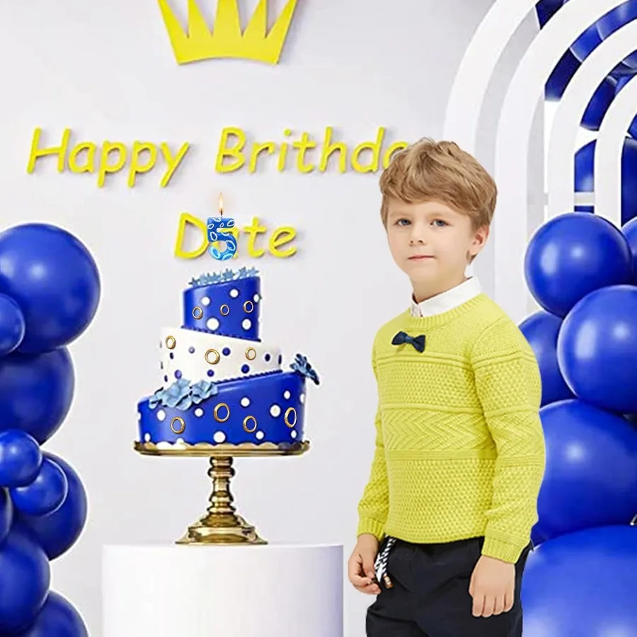 Number Candle Blue Birthday Candle Anime Themed Birthday Candle Cartoon Candles Cake Topper for Boys Themed Birthday Decoration