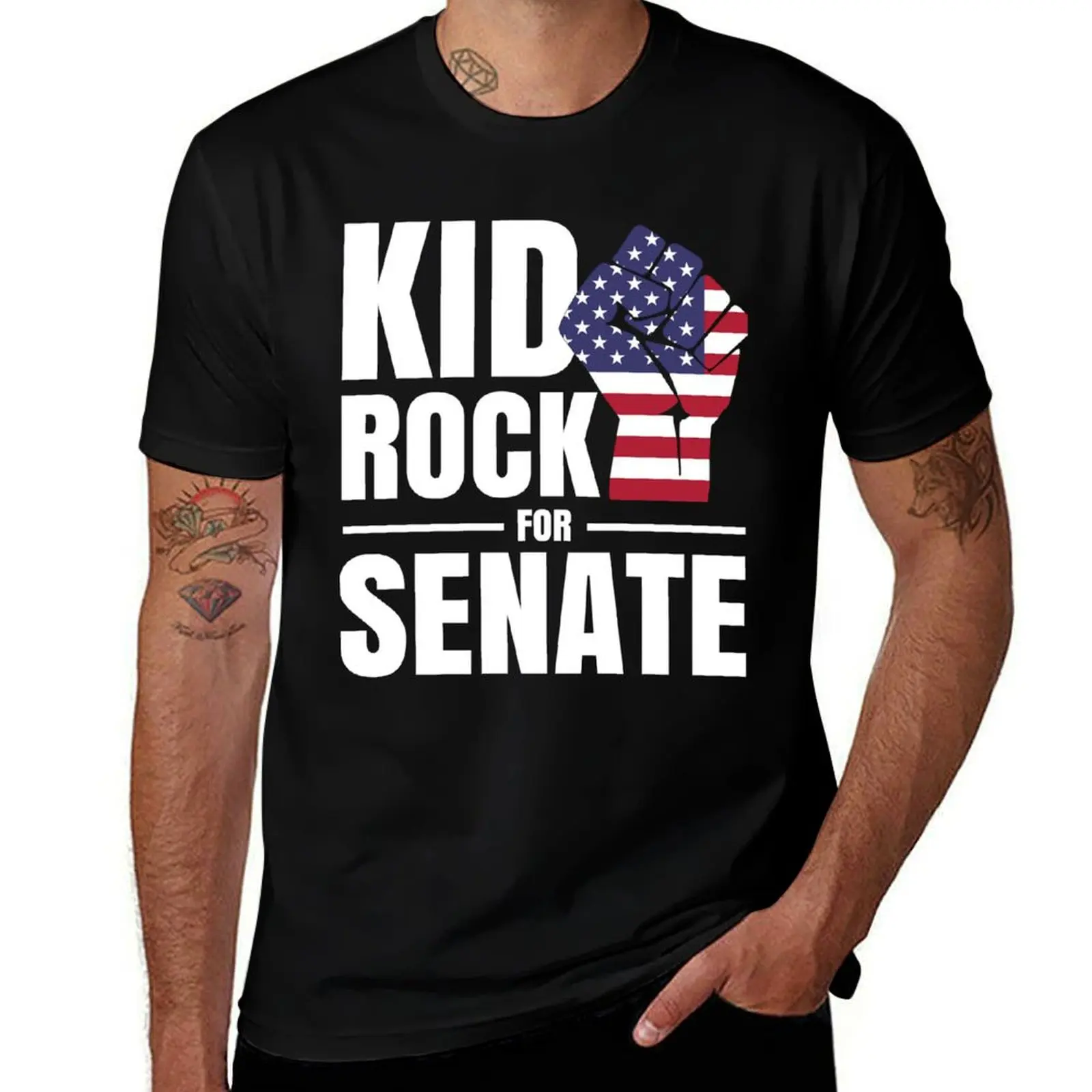 

Birthday Gift Kid For Us Senate Retro Wave T-Shirt Retro Graphic Print T-Shirt
