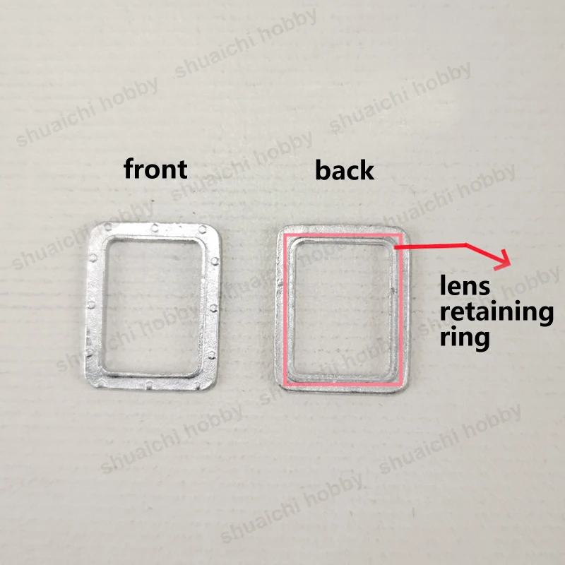 12PCS Alloy Square Porthole w PVC Lens Model Miniature Boat Windows Length 20/17/14.5/11.5mm for Simulated Ship Decorative Parts view 4