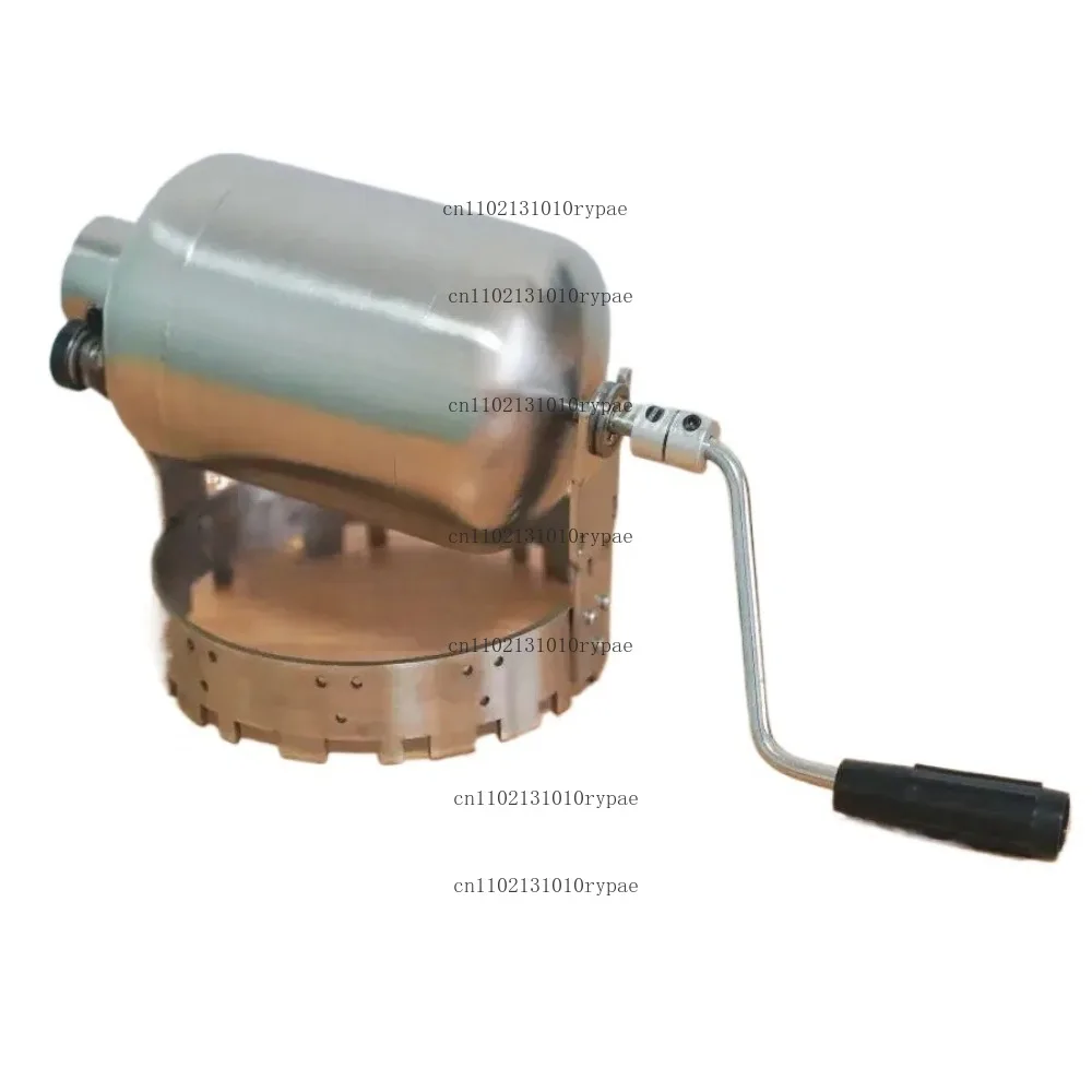 Commercial Coffee Bean Roaster Hand Crank Manual Roasting Machine with Mesh Net for Home Use