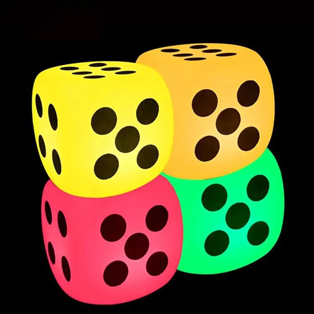 Modern Luxury LED Dice Cube Chair 16-Color Changing Light Eco-Friendly Plastic Bar Chair For Commercial Use Dining Home Hotel