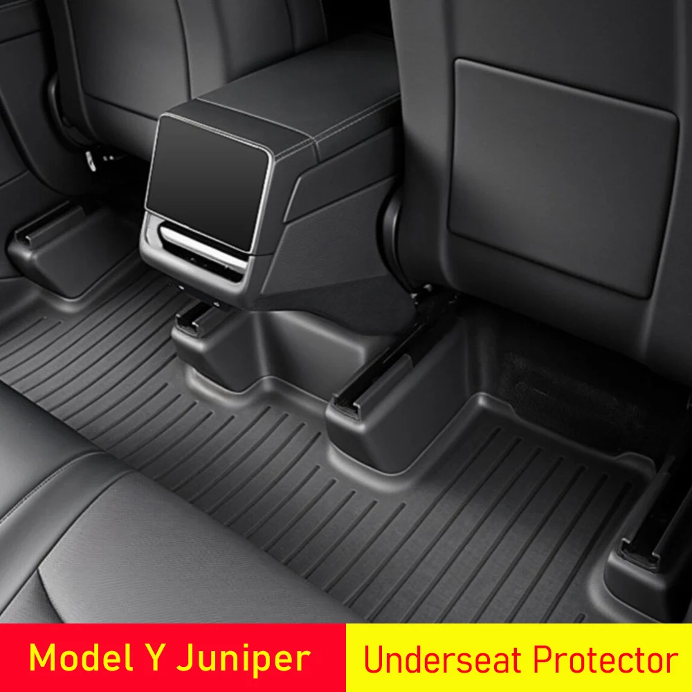 

Защитная накладка под сиденье для Tesla Model Y Juniper 2025 2026, защита нижнего полотна, чехол для рельса сиденья, коврик для ударов, автомобильные аксессуары