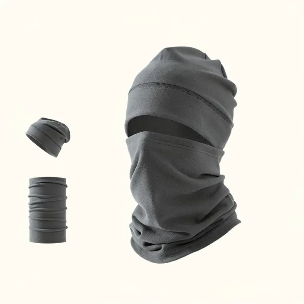 Thermal Fleece Beanie Hat And Neck Gaiter Set Mens Winter Windproof Riding Cap Ear Protection Cold Weather Outdoor Wear