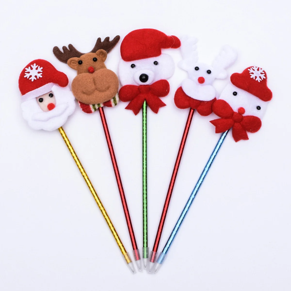 5 PCS Light Pen LED Eve Pens Party Funny Santa Claus Costume Christmas