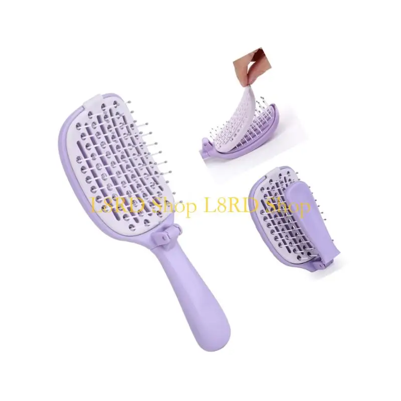 L8RD Hollow Volumizing Hair Comb With Foldable Auto Cleaning For Highly Crown Shaping
