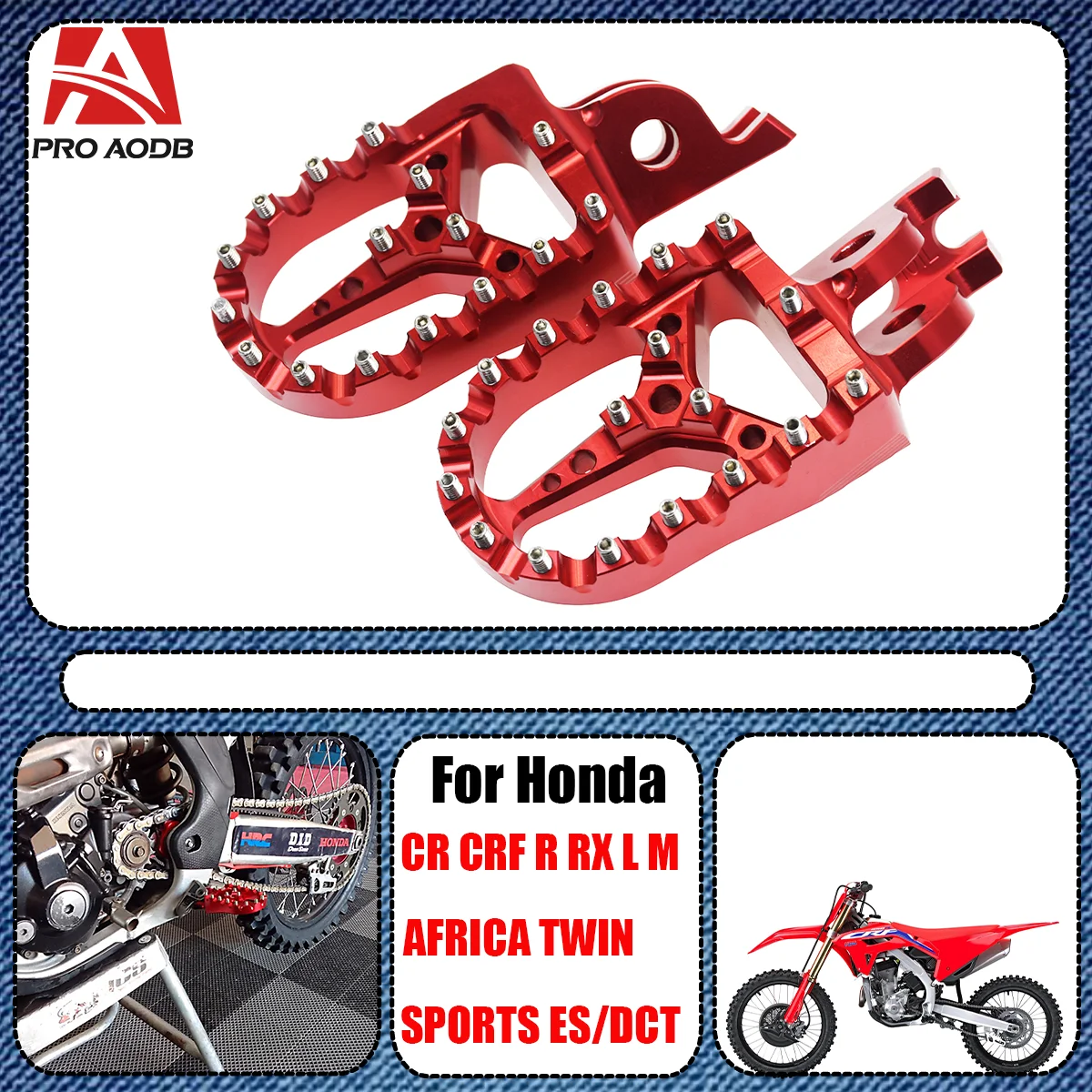 

Motorcycle CNC FootRest Footpegs Foot Pegs Pedals For HONDA CRF 150R 250R 450R 250 450 X RX L M 2002-2021 CR 125 250 150R CR250R