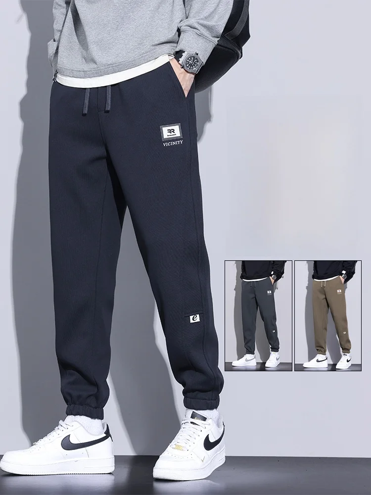 

Casual Men's Sweatpants Faionable Loose Spring Autumn Sle Haome Versatile Straight Leg Pants Streetwear