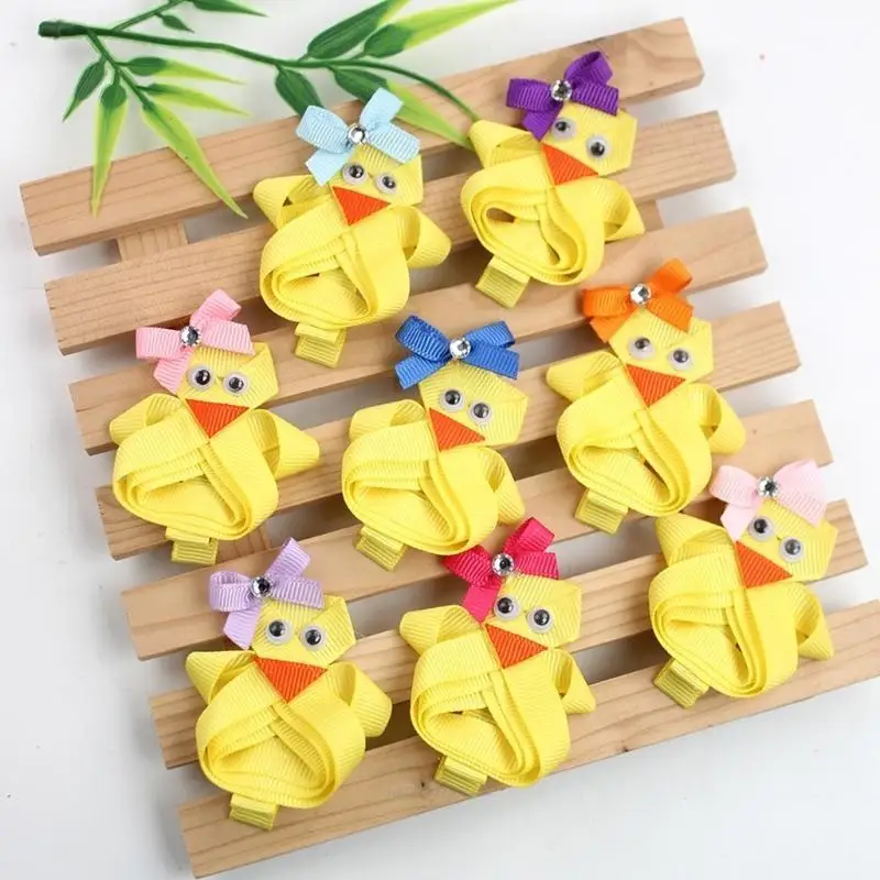 X5XA Lovely Easter Theme Chick/Bunnies Hair Clip Hair Accessories Hair Barrette For Spring Holiday Celebration And Daily Wear