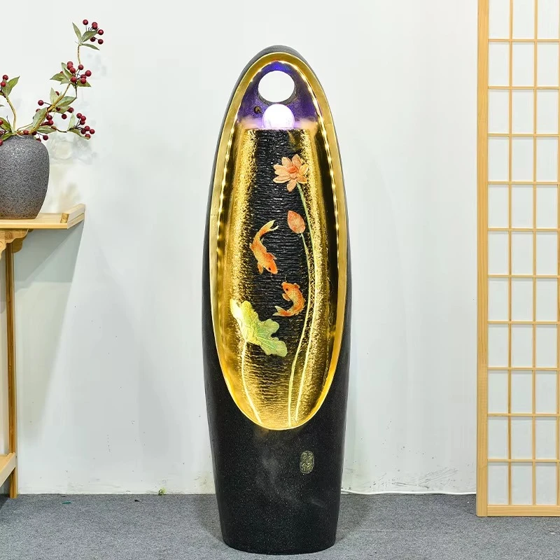 Attract wealth, display flowing water, decorate feng shui balls, decorate living rooms, indoor fountains, landscapes