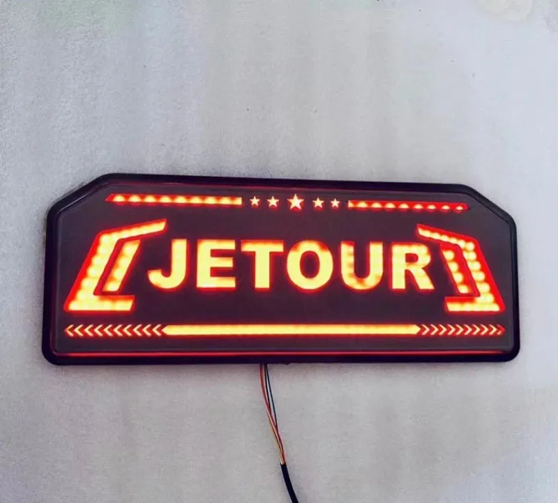 Fit for JETOUR Traveler T2 2023 Car Spare Tire Cover Streamer Light Tailgate Brake and Off-road Warning Light Car Modified parts