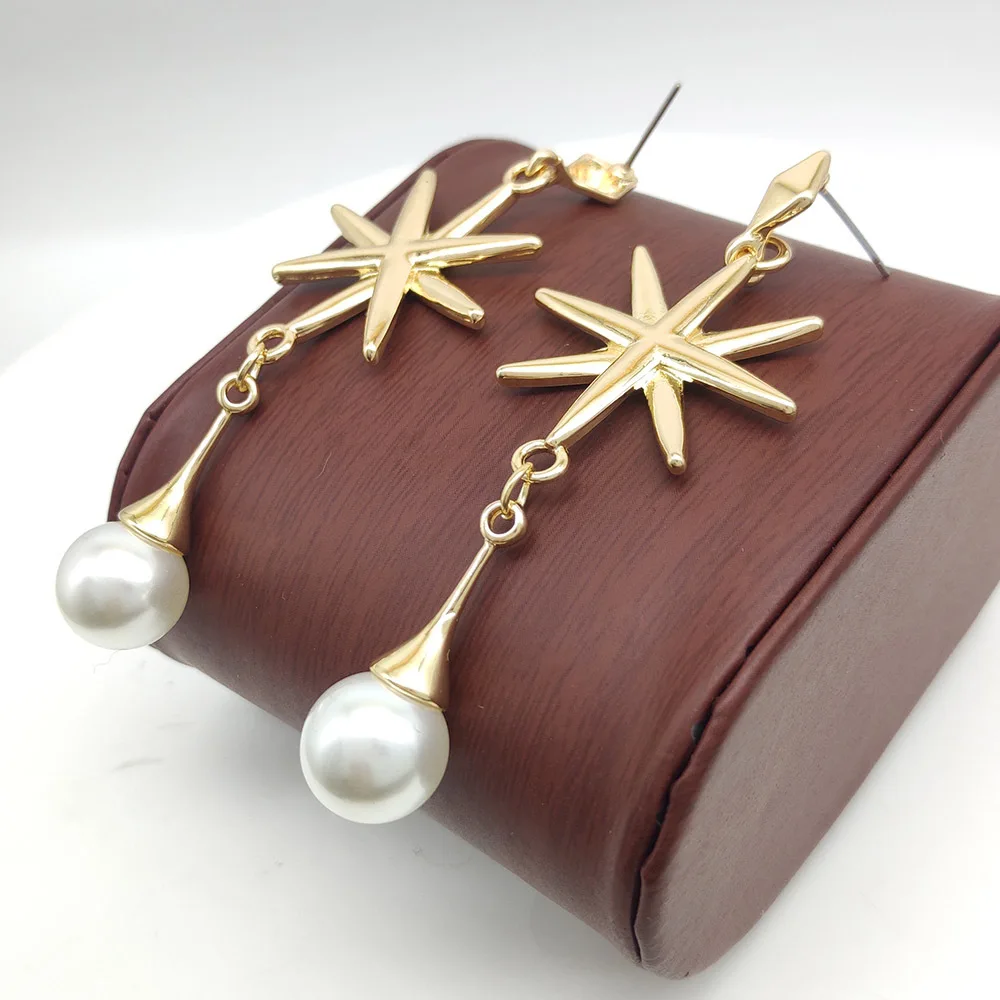 Game Honkai Star Rail Robin Cosplay Earrings Star Pearl Pendant Ear Clips Stud Earring Cos Props Jewelry Gift Accessories
