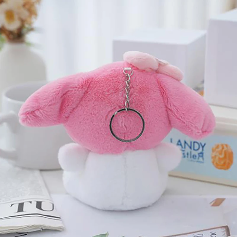 14Cm Kawali Sanrio Hello Kitty Kuromi Mijn Melodie Cinnamoroll Kussen Pluche Speelgoed Plushie Sleutelhanger Gevulde Pop Hanger Voor Kind Cadeau