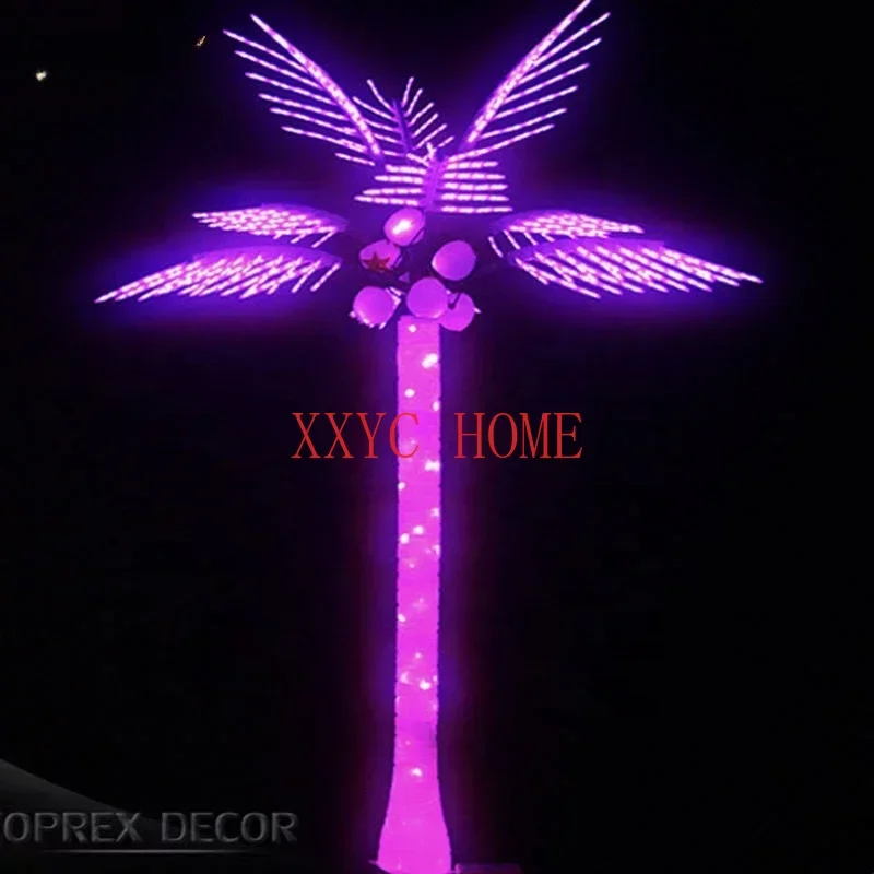 Toprex Holiday Decoration Lighting Large Outdoor Waterproof Luminous Decorative Palm Coconut Led Tree Light