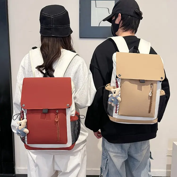 2026 New Double Shoulder Casual Large Capacity Backpack for High School Students Traveling Men's Bookbag with Computer Compar...