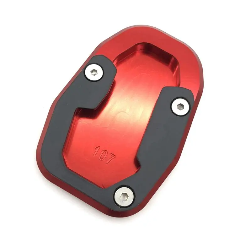 A54P-Plaque d'agrandissement de béquille latérale de moto en aluminium CNC, accessoires pour DUCATI DESERT X 2022 2023 Rouge