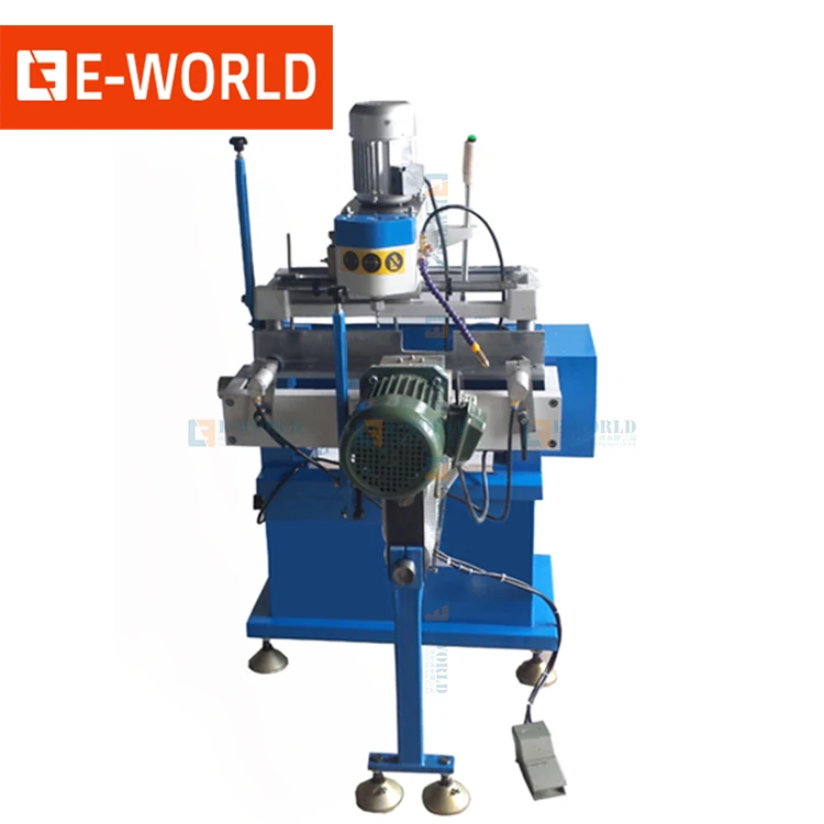 

Professional double axis lock hole processing machine for pvc upvc profile inexpensive and fine lock hole processing machine