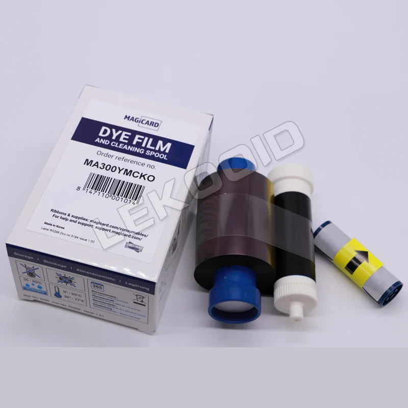 Magicard Pronto Enduro3E Rio Pro ID Card Printer MA300 YMCKO Full Panel Color Ribbon 300 Prints