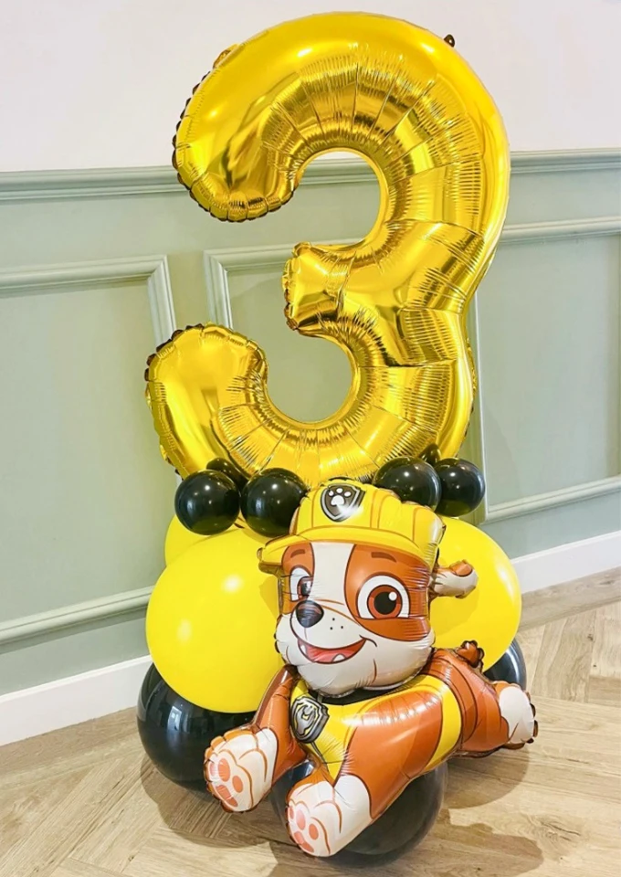 Cartoon Paw Patrol Themed Balloon Party Decoration Supplies Rescue Dog Puppy Aluminum Foil Balloon Childrens Birthday Gift