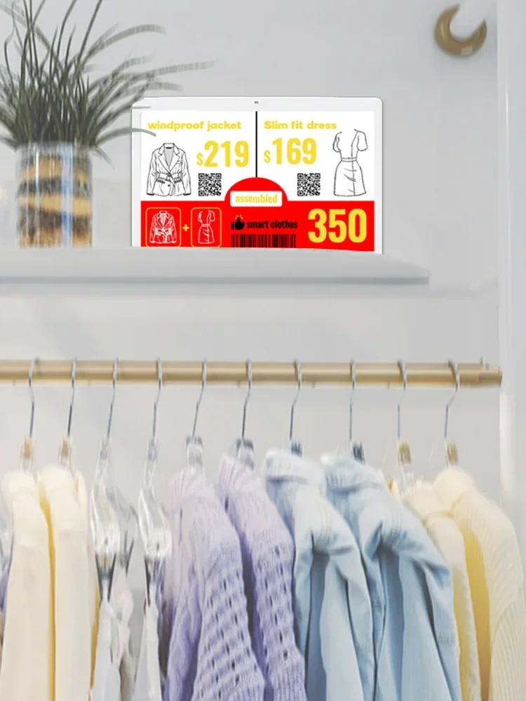 Etiqueta de precio Digital Suny, 5 uds., etiqueta electrónica para estante de 7,5 pulgadas, Epaper para tiendas de ropa