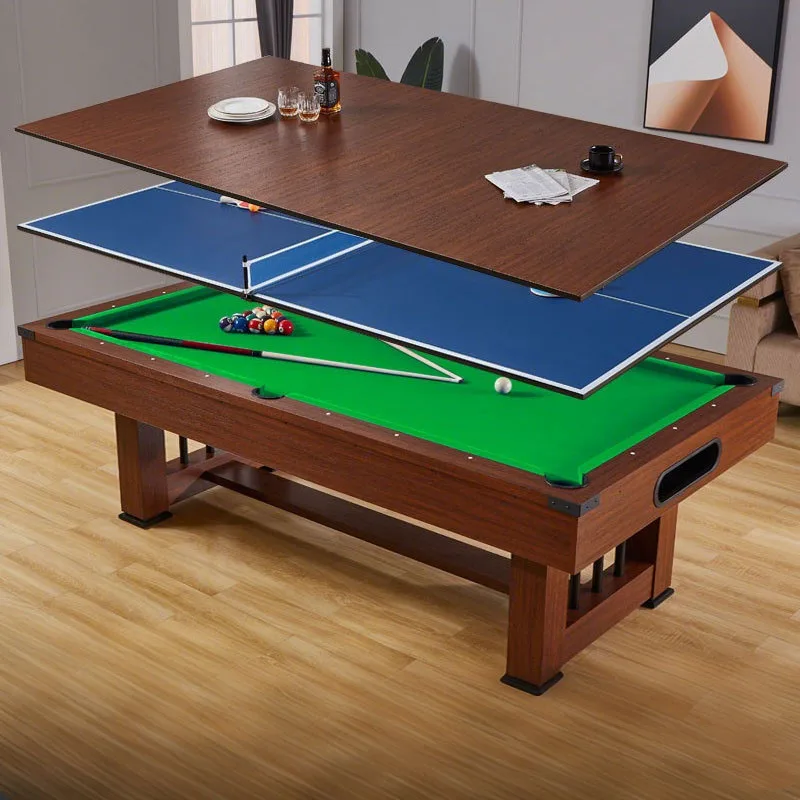 

Scandinavian 9FT 3-in-1 Pool Table Auto Return System for Billiards Ping Pong Dining Nordic Style Snooker & Billiard Tables2