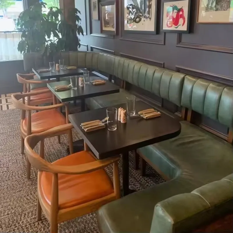 Restaurant Project Furniture Cafe Bar Hamburger Shop KTV Club Velvet Restaurant Sectional Sofa Booth Seating